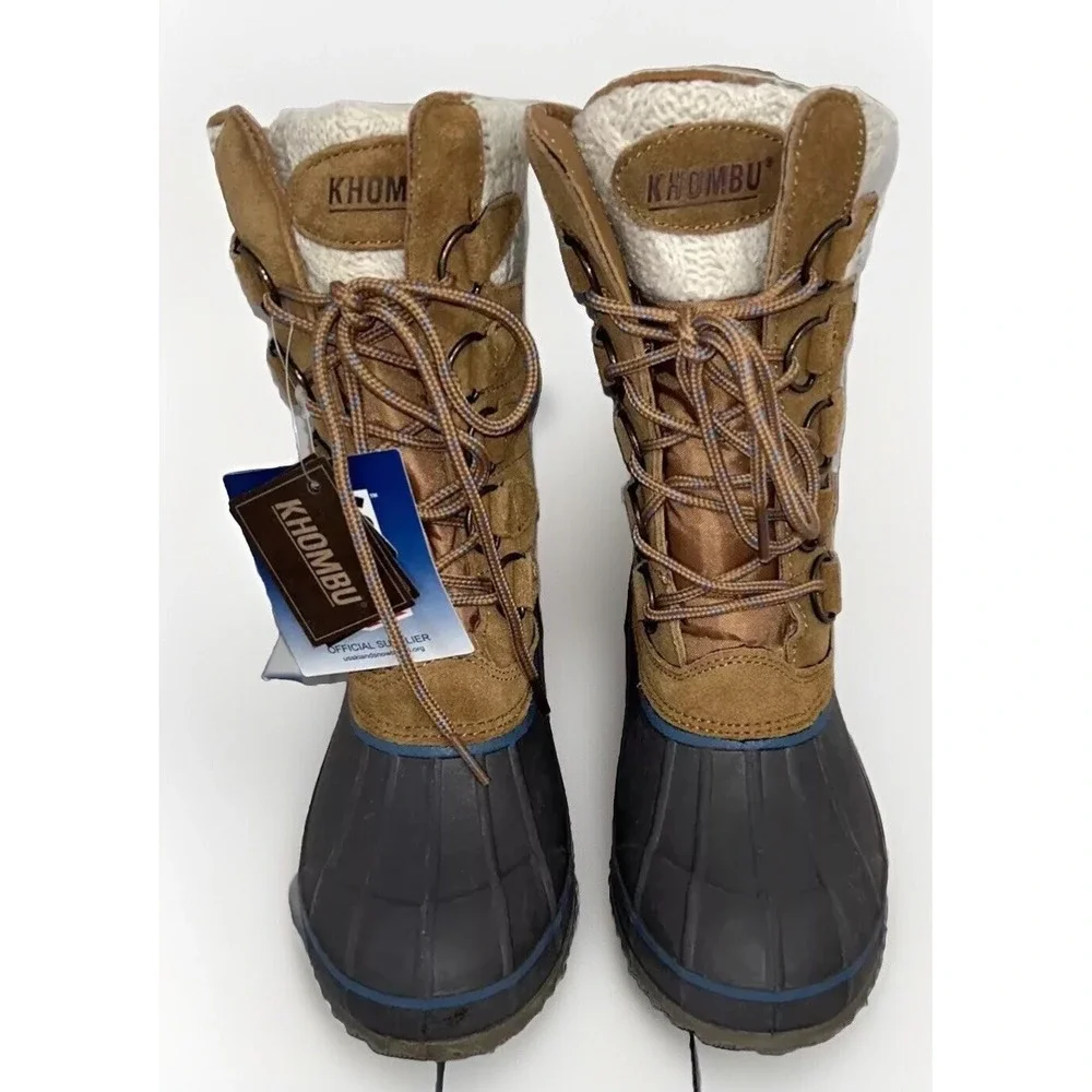 NWT Khombu Women's Boots Size 6M, Brown, Cozy Thermolite Cold Rated‎